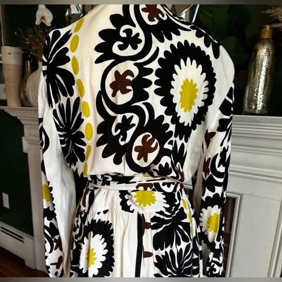 NWT ZARA BLOGGER FAVORITE PRINT WRAP DRESS - Picture 8 of 11